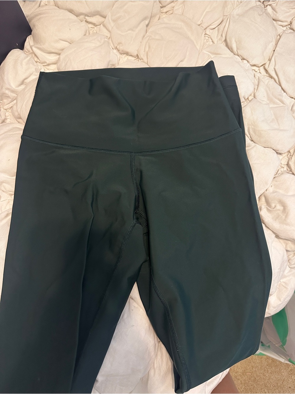 High-Waisted Performance Leggings - Deep Forest Green